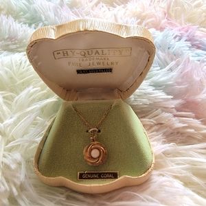 Vintage Genuine Coral 14KT Gold Filled Necklace
